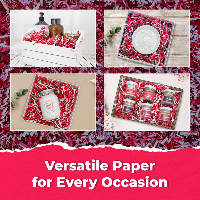 MagicWater Scented Crinkle Cut Paper - 2 LB - Peppermint - Perfect for Shredded Paper Filler, Basket Filler, Gift Boxes, Bridesmaid Gifts, Christmas Stuffers & More - for All Occasions