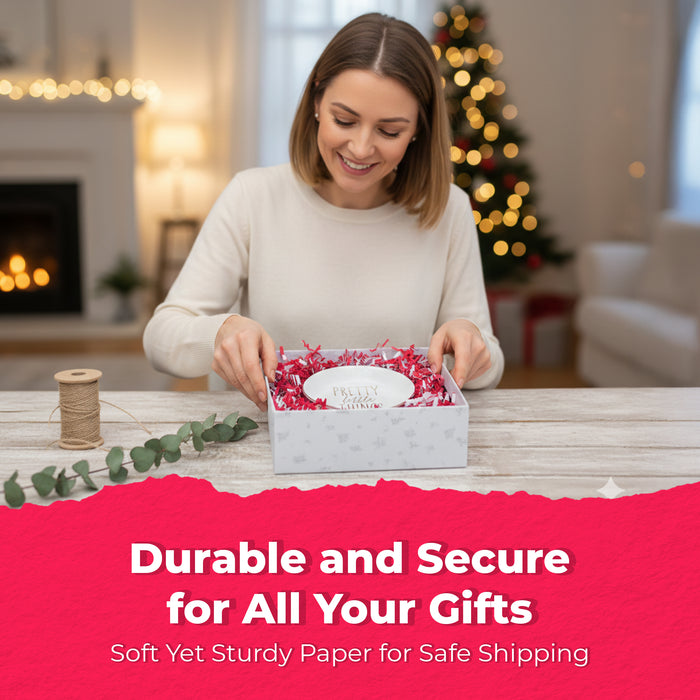 MagicWater Scented Crinkle Cut Paper - 2 LB - Peppermint - Perfect for Shredded Paper Filler, Basket Filler, Gift Boxes, Bridesmaid Gifts, Christmas Stuffers & More - for All Occasions