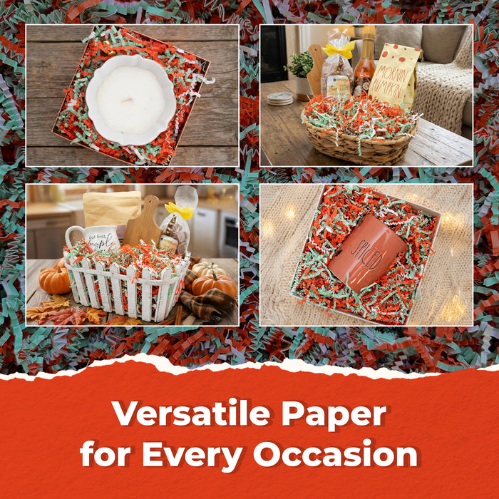 MagicWater Scented Crinkle Cut Paper - 2 LB - Fruity Rings - Perfect for Shredded Paper Filler, Basket Filler, Gift Boxes, Bridesmaid Gifts, Christmas Stuffers & More - For All Occasions