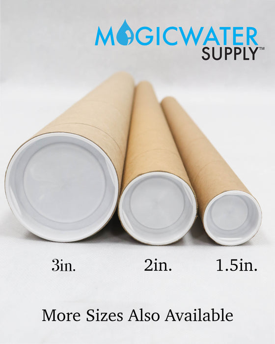 Mailing Tubes with Caps, 3 inch x 18 inch (6 Pack) | MagicWater Supply