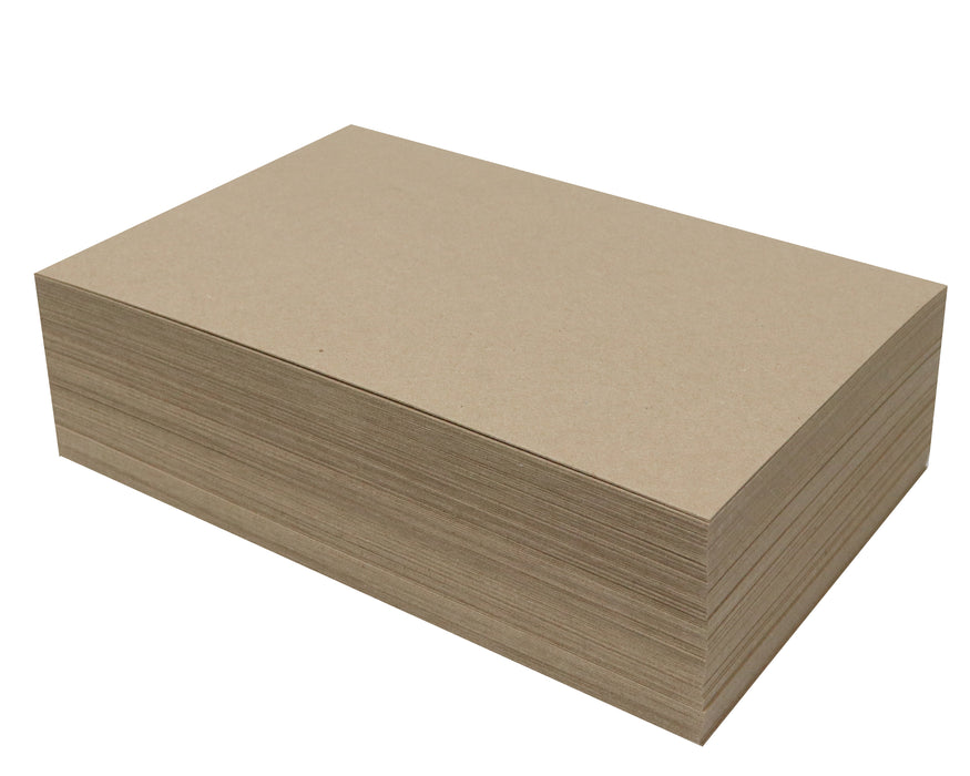 100 Sheets Chipboard 11 x 17 inch - 50pt (point) Heavy Weight Brown Kraft Cardboard Scrapbook Sheets & Picture Frame Backing Paper Board