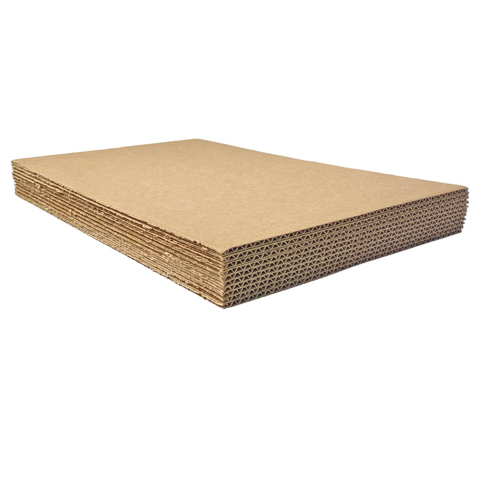 Corrugated Cardboard Filler Insert Sheet Pads 1/8" Thick - 20 x 16 Inches for Packing, mailing, and Crafts - 10 Pack