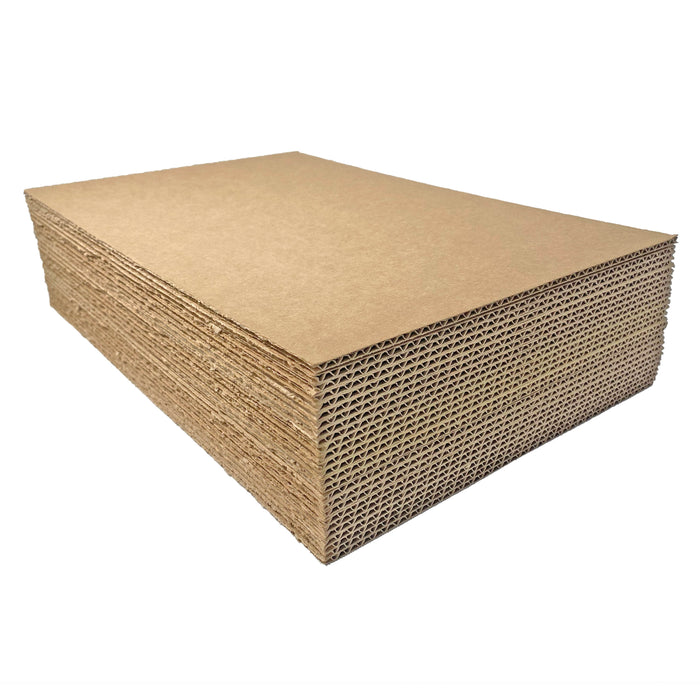 Corrugated Cardboard Filler Insert Sheet Pads 1/8" Thick - 20 x 16 Inches for Packing, mailing, and Crafts - 25 Pack
