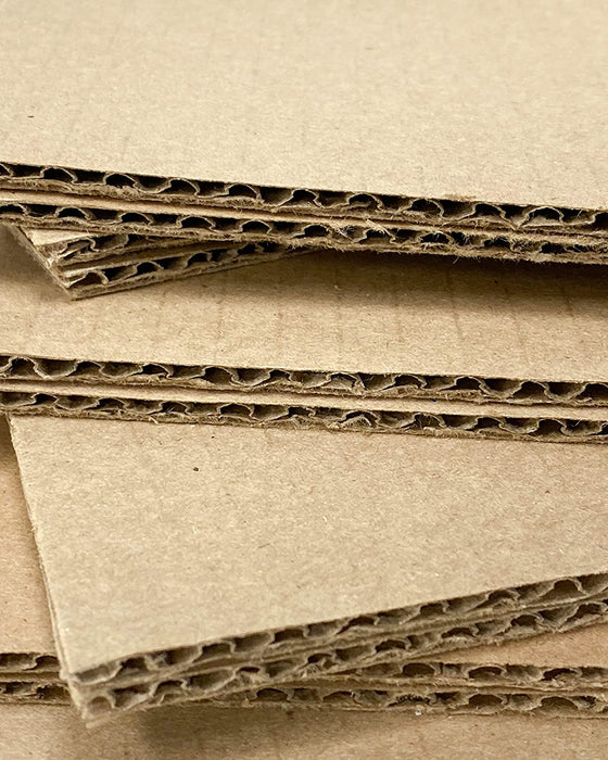 Corrugated Cardboard Sheets for Packing, Shipping, and Crafts (10 x 10 in,  25 Pack)