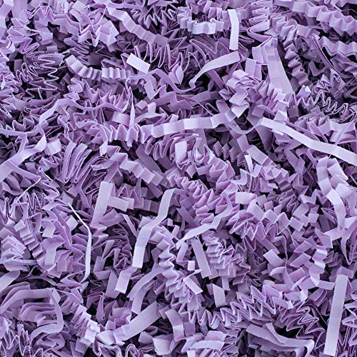 Crinkle Cut Paper Shred Filler (1 LB) for Gift Wrapping & Basket Filling - Lavender