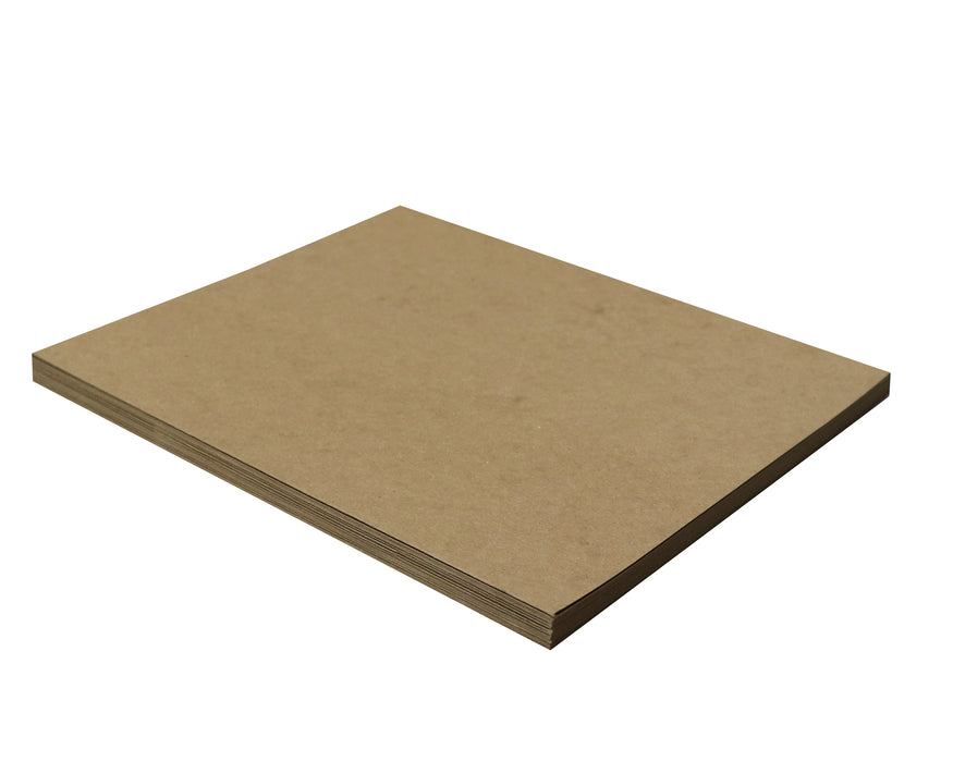 25 Sheets Chipboard 11 x 14 inch - 22pt (point) Light Weight Brown Kraft Cardboard Scrapbook Sheets & Picture Frame Backing Paper Board