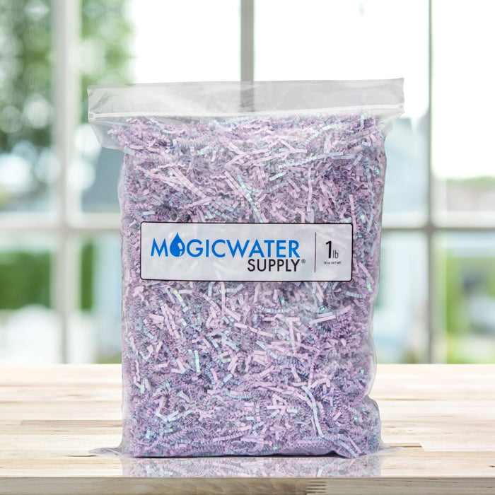 MagicWater Supply Crinkle Cut Paper Shred Filler(1 LB) for Gift Wrapping & Basket Filling - Diamond Lavender