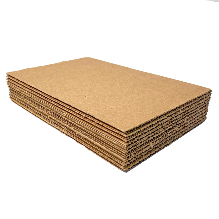 Corrugated Cardboard Filler Insert Sheet Pads 1/8" Thick - 7 x 5 Inches for Packing, mailing, and Crafts - 10 Pack