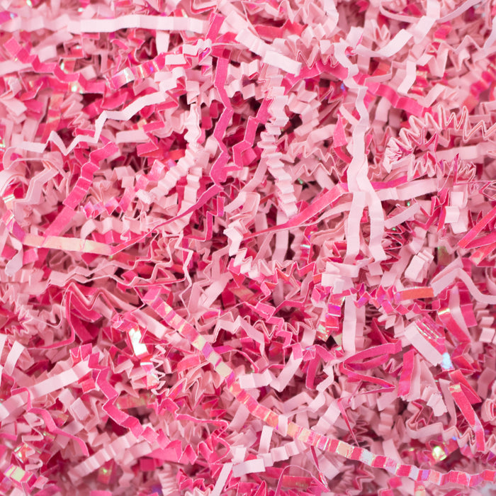 MagicWater Supply Crinkle Cut Paper Shred Filler(1 LB) for Gift Wrapping & Basket Filling - Diamond Strawberry Pink
