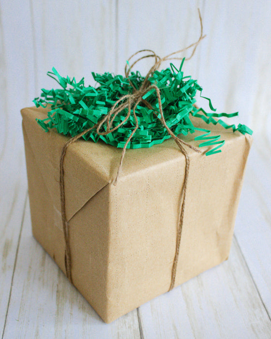 Crinkle Cut Paper Shred Filler (1 LB) for Gift Wrapping & Basket Filling - Green