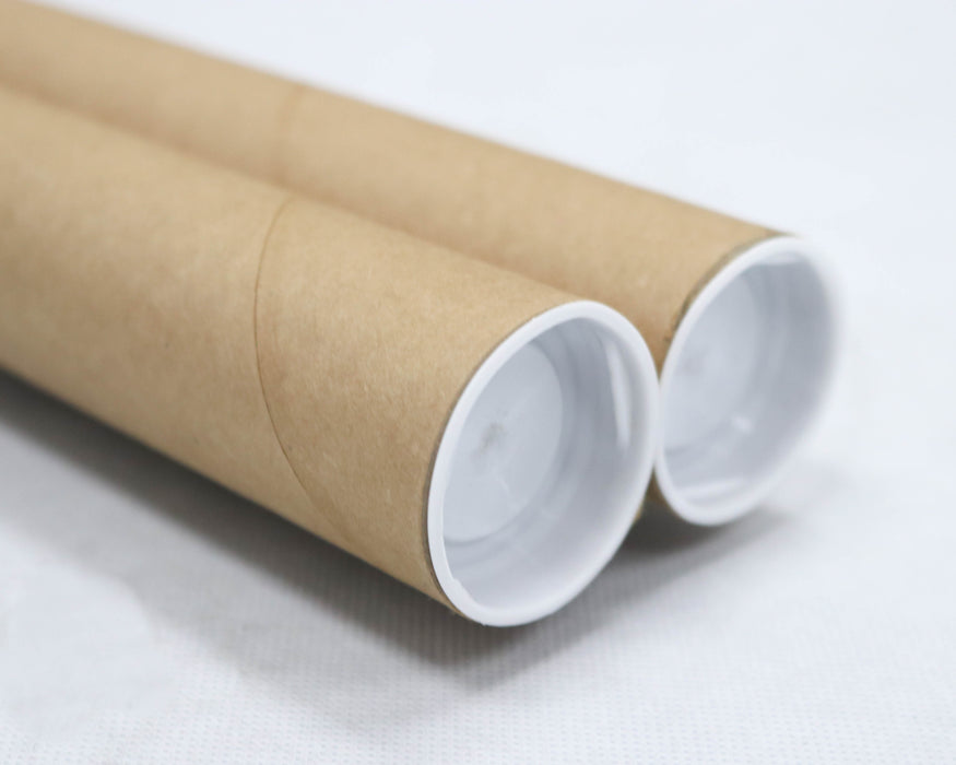 Mailing Tubes with Caps, 1.5 inch x 12 inch (2 Pack)