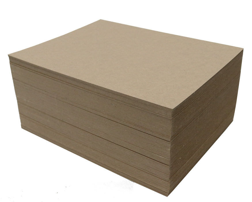 100 Sheets Chipboard 8.5 x 11 inch - 50pt (point) Heavy Weight Brown Kraft Cardboard Scrapbook Sheets & Picture Frame Backing (.050 Caliper Thick) Paper Board