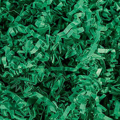 Crinkle Cut Paper Shred Filler (1/2 LB) for Gift Wrapping & Basket Filling - Green