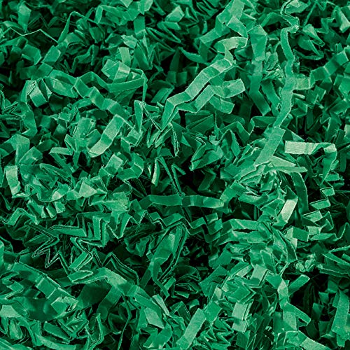 Crinkle Cut Paper Shred Filler (1 LB) for Gift Wrapping & Basket Filling - Green
