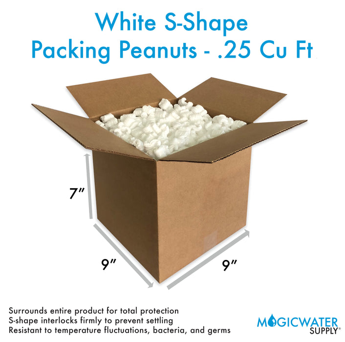 1/4 Cu Ft White Anti Static Packing Peanuts S shape Loose Fill