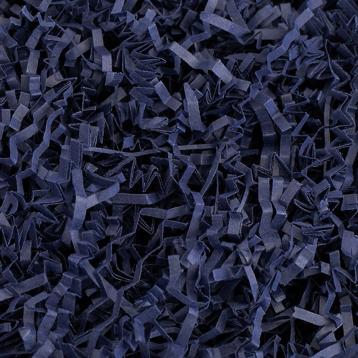 Crinkle Cut Paper Shred Filler (2 LB) for Gift Wrapping & Basket Filling - Navy Blue
