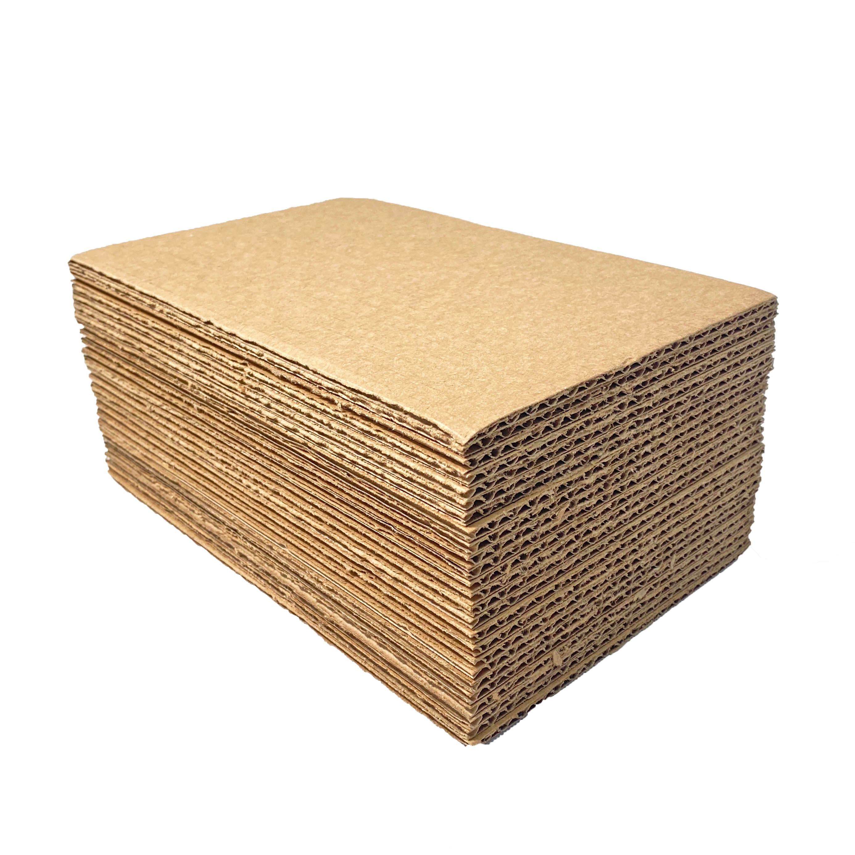 Corrugated Cardboard Filler Insert Sheet Pads 1/8" Thick - 8.5 x 11 Inches for Packing, mailing, and Crafts - 25 Pack
