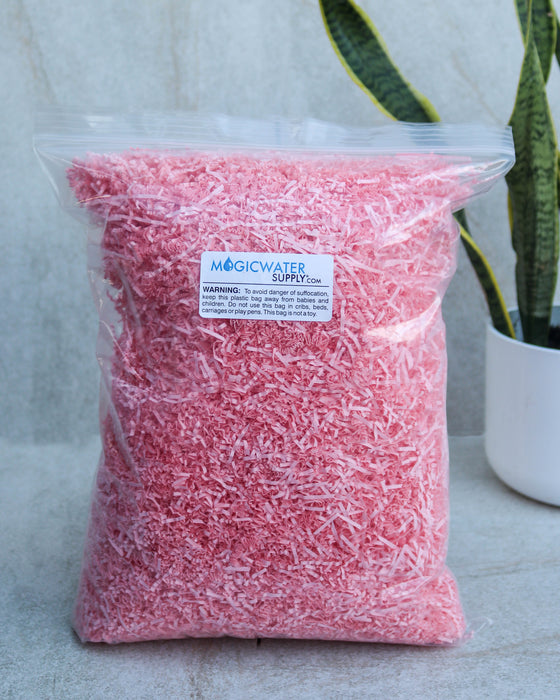 Thin Cut Crinkle Paper Shred Filler (1/2 LB) for Gift Wrapping & Basket Filling - Pink| MagicWater Supply