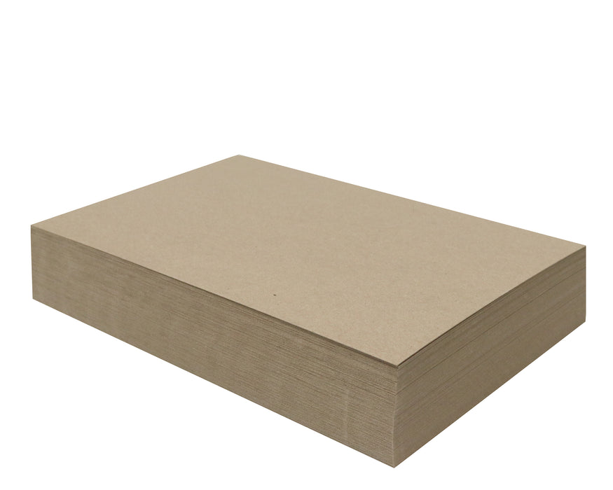 100 Sheets Chipboard 11 x 17 inch - 30pt (point) Medium Weight Brown Kraft Cardboard Scrapbook Sheets & Picture Frame Backing (.030 Caliper Thick) Paper Board