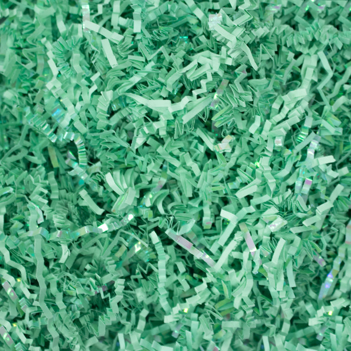 MagicWater Supply Crinkle Cut Paper Shred Filler(2LB) for Gift Wrapping & Basket Filling - Diamond Mint Green