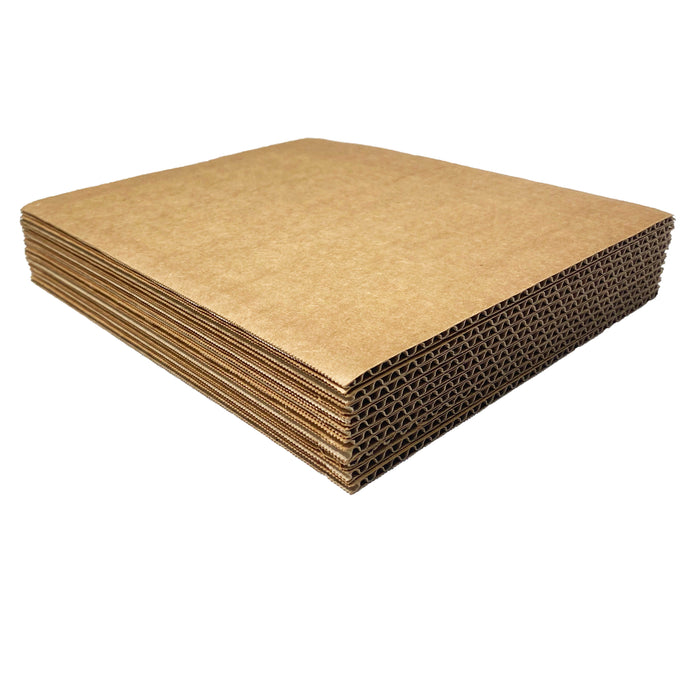 Corrugated Cardboard Filler Insert Sheet Pads 1/8" Thick - 16 x 16 Inches for Packing, mailing, and Crafts - 10 Pack