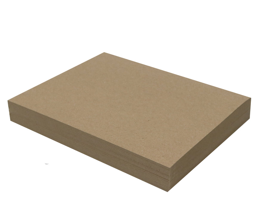 50 Sheets Chipboard 8.5 x 11 inch - 30pt (point) Medium Weight Brown Kraft Cardboard Scrapbook Sheets & Picture Frame Backing (.030 Caliper Thick) Paper Board