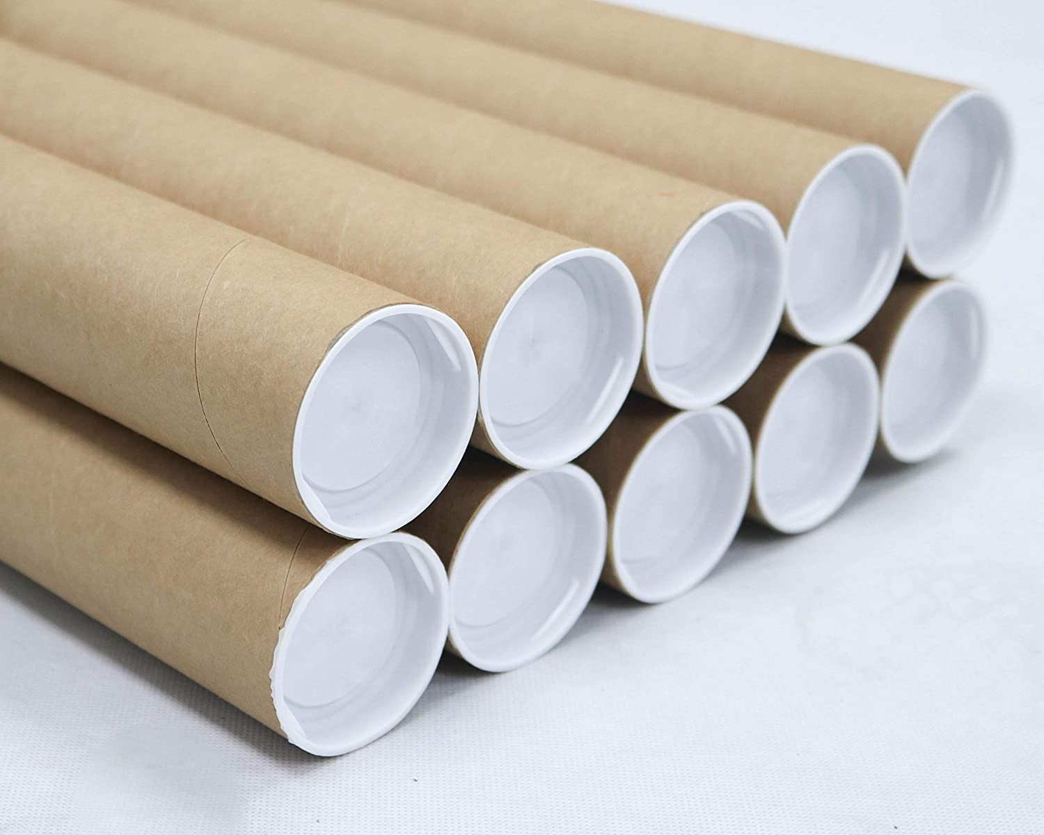 Mailing Tubes with Caps, 2 inch x 30 inch (10 Pack)
