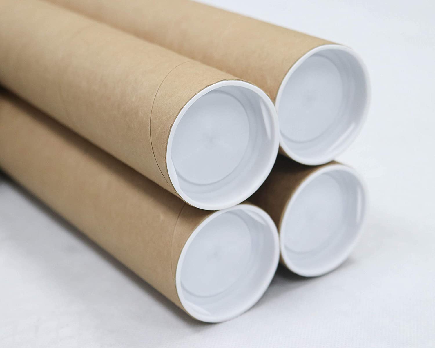 Mailing Tubes with Caps, 2 inch x 24 inch (4 Pack)