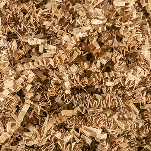Crinkle Cut Paper Shred Filler (2 LB) for Gift Wrapping & Basket Filling - Kraft