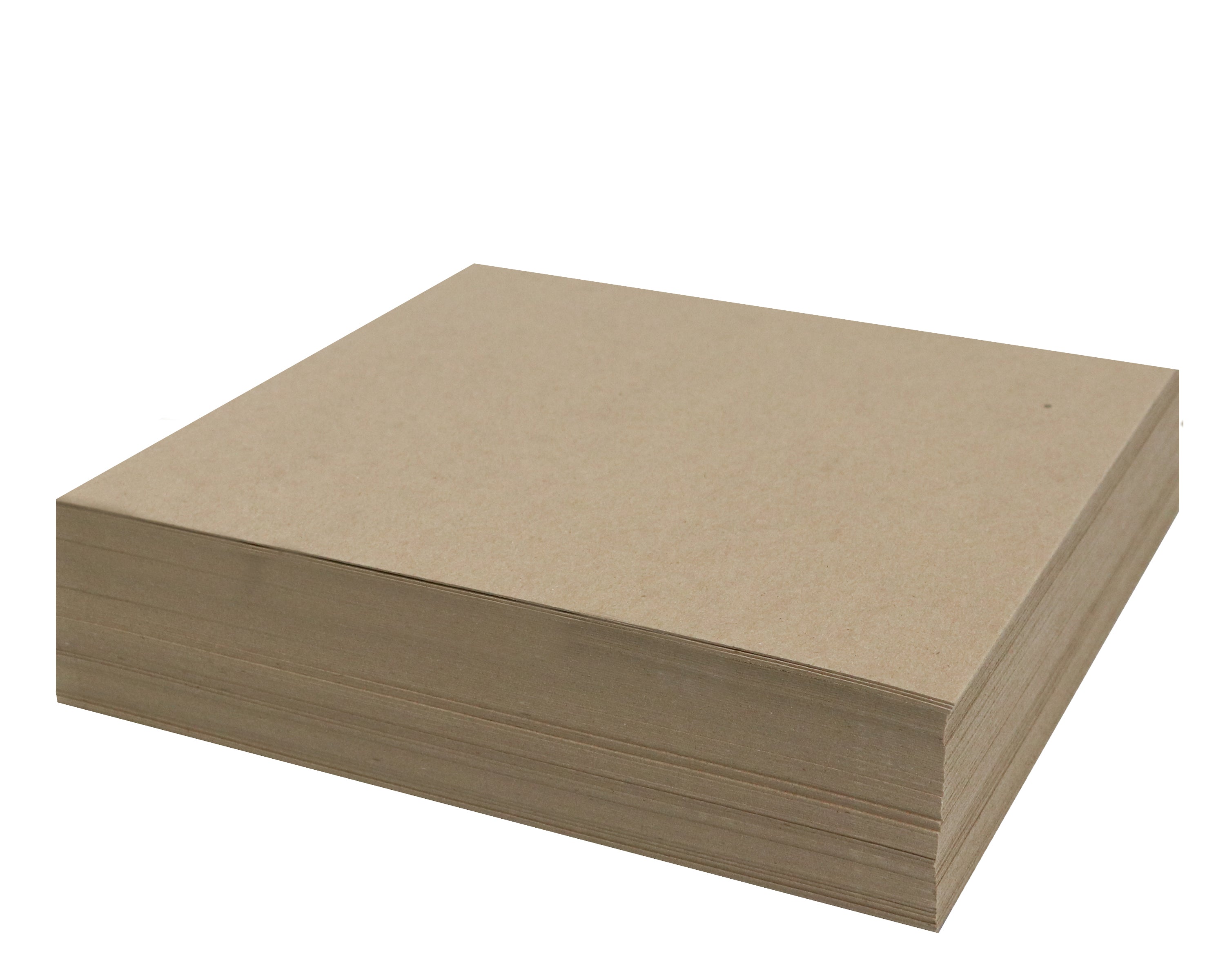 100 Sheets Chipboard 12 x 12 inch - 30pt (point) Medium Weight Brown Kraft Cardboard Scrapbook Sheets & Picture Frame Backing (.030 Caliper Thick) Paper Board