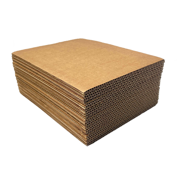 Corrugated Cardboard Filler Insert Sheet Pads 1/8" Thick - 16 x 16 Inches for Packing, mailing, and Crafts - 25 Pack
