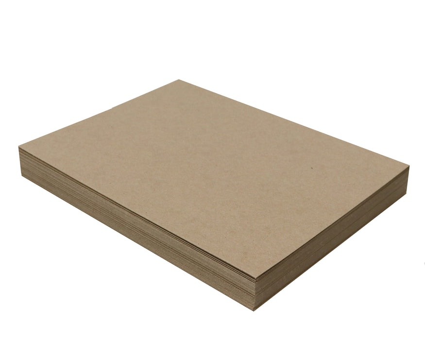50 Sheets Chipboard 5 x 7 inch - 22pt (point) Light Weight Brown Kraft Cardboard Scrapbook Sheets & Picture Frame Backing Paper Board