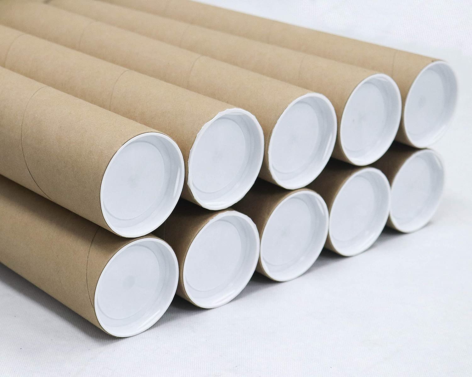 Mailing Tubes with Caps, 3 inch x 36 inch (10 Pack)