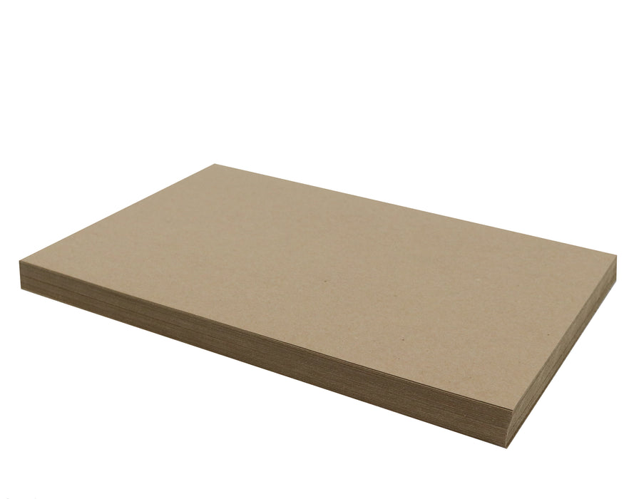 50 Sheets Chipboard 11 x 17 inch - 22pt (point) Light Weight Brown Kraft Cardboard Scrapbook Sheets & Picture Frame Backing Paper Board