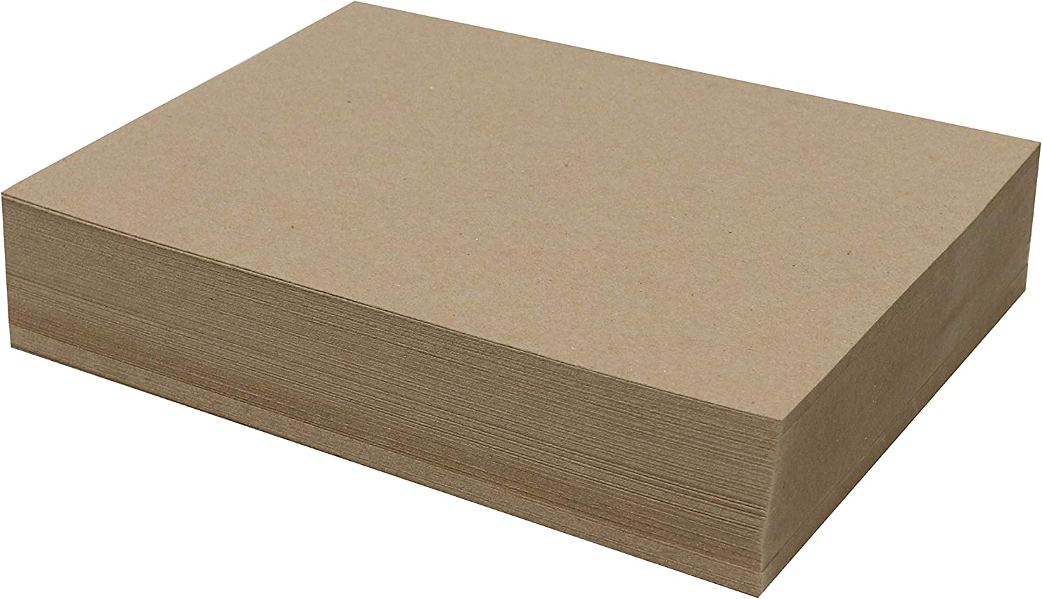 100 Sheets Chipboard 5 x 7 inch - 22pt (point) Light Weight Brown Kraft Cardboard Scrapbook Sheets & Picture Frame Backing Paper Board