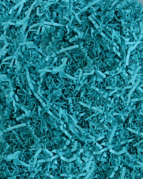 Thin Cut Crinkle Paper Shred Filler (1/2 LB) for Gift Wrapping & Basket Filling - Turquoise| MagicWater Supply