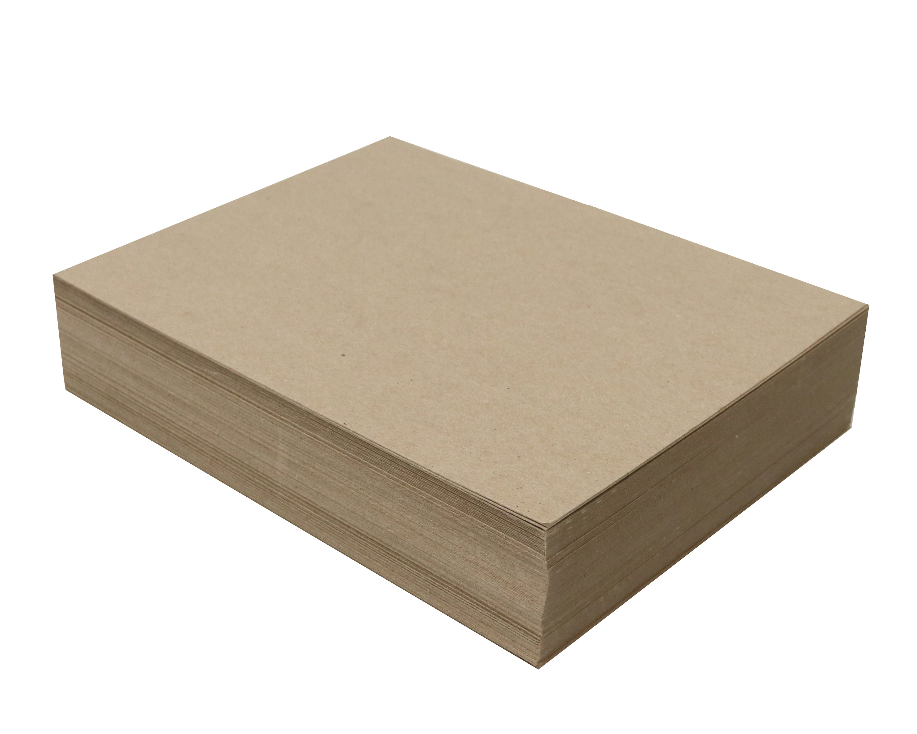 100 Sheets Chipboard 8.5 x 11 inch - 22pt (point) Light Weight Brown Kraft Cardboard Scrapbook Sheets & Picture Frame Backing Paper Board