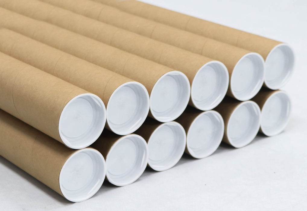 Mailing Tubes with Caps, 2 inch x 30 inch (12 Pack)