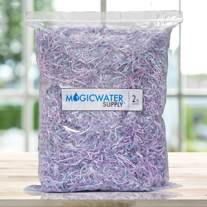 MagicWater Supply Crinkle Cut Paper Shred Filler(2LB) for Gift Wrapping & Basket Filling - Diamond Lavender