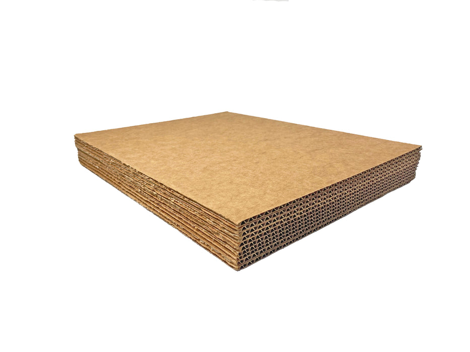 Corrugated Cardboard Filler Insert Sheet Pads 1/8" Thick - 14 x 11 Inches for Packing, mailing, and Crafts - 10 Pack
