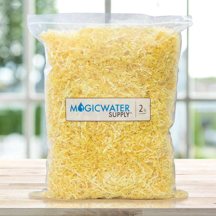 MagicWater Supply Crinkle Cut Paper Shred Filler(2LB) for Gift Wrapping & Basket Filling - Diamond Canary Yellow