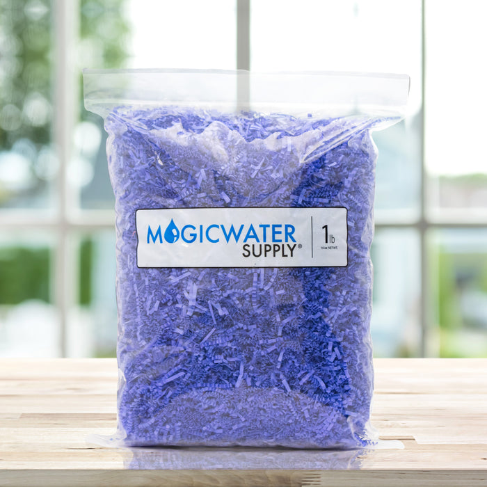 MagicWater Supply Crinkle Cut Paper Shred Filler (1 lb) for Gift Wrapping & Basket Filling - Royal Blue