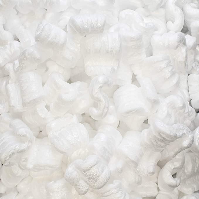 1/2 Cu Ft White Anti Static Packing Peanuts S Shape Loose Fill