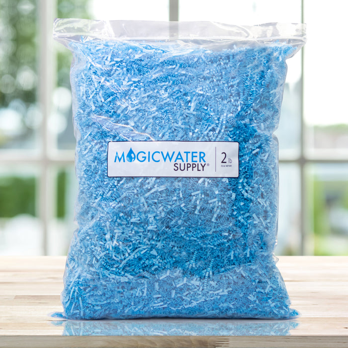MagicWater Supply Crinkle Cut Paper Shred Filler (2 lb) for Gift Wrapping & Basket Filling - Light Blue