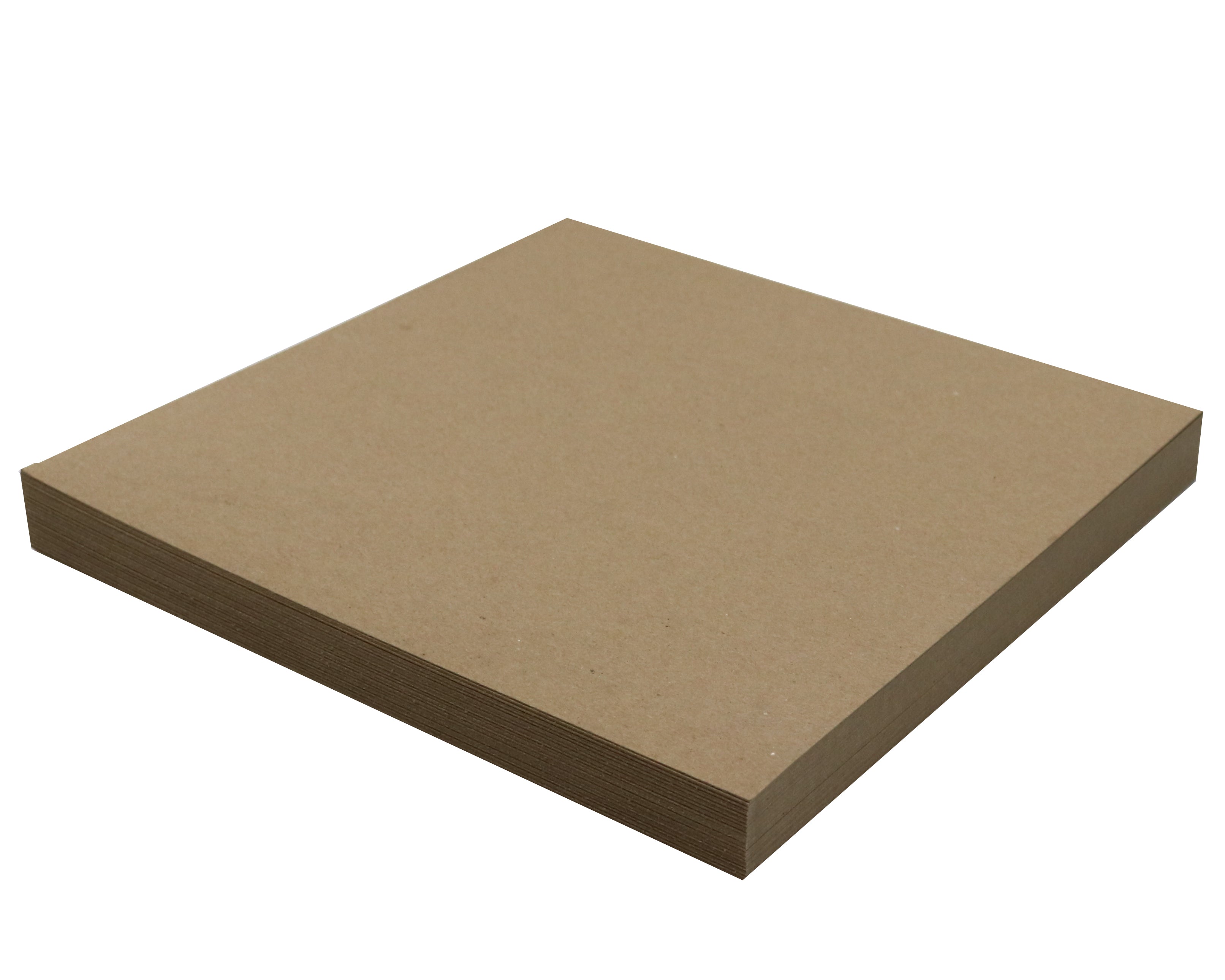 50 Sheets Chipboard 12 x 12 inch - 22pt (point) Light Weight Brown Kraft Cardboard Scrapbook Sheets & Picture Frame Backing Paper Board