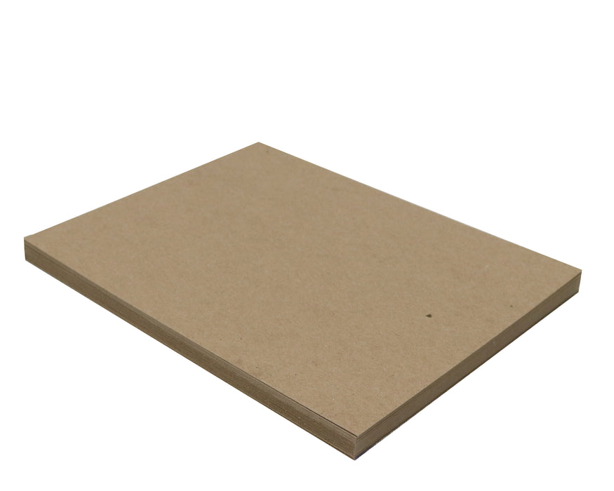 25 Sheets Chipboard 8.5 x 11 inch - 22pt (point) Light Weight Brown Kraft Cardboard Scrapbook Sheets & Picture Frame Backing Paper Board