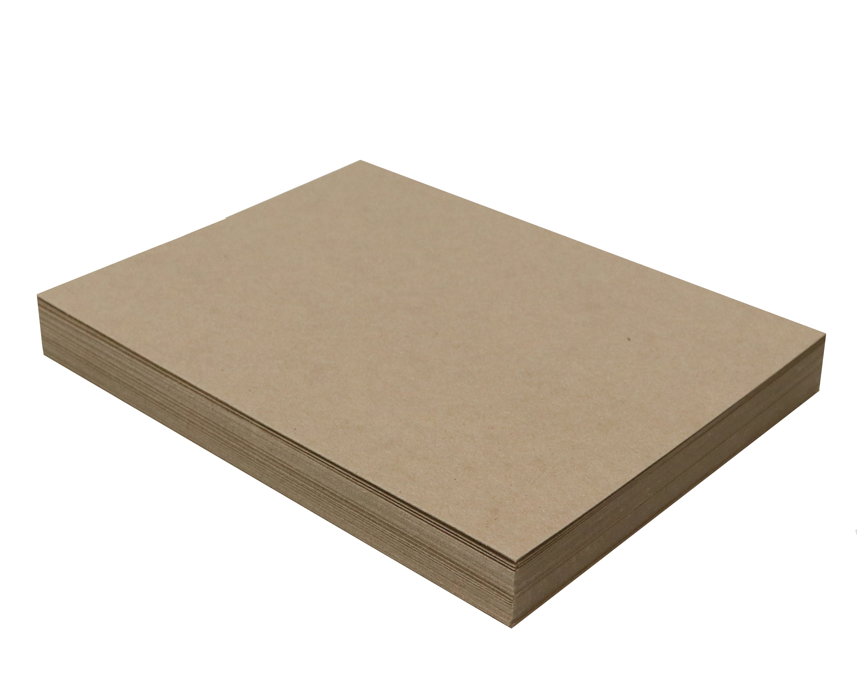 100 Sheets Chipboard 8 x 10 inch - 22pt (point) Light Weight Brown Kraft Cardboard Scrapbook Sheets & Picture Frame Backing (.022 Caliper Thick) Paper Board