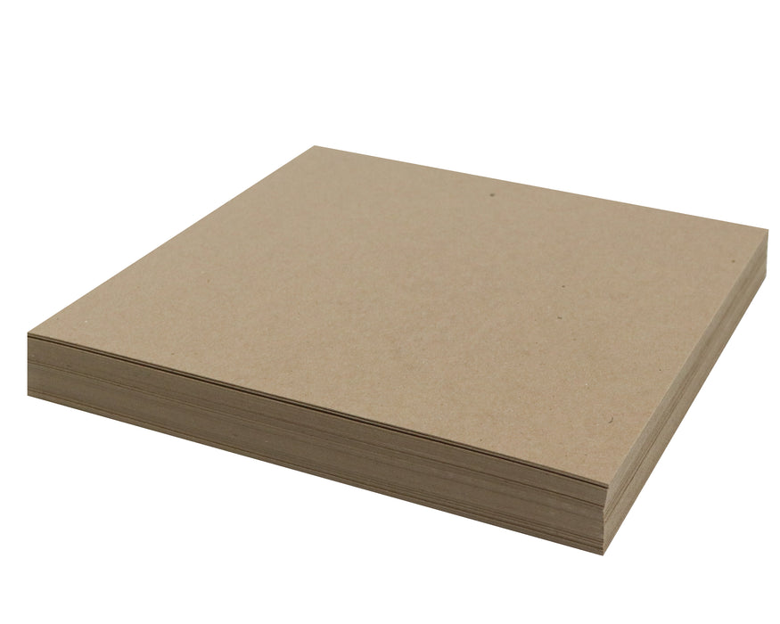 50 Sheets Chipboard 12 x 12 inch - 30pt (point) Medium Weight Brown Kraft Cardboard Scrapbook Sheets & Picture Frame Backing (.030 Caliper Thick) Paper Board