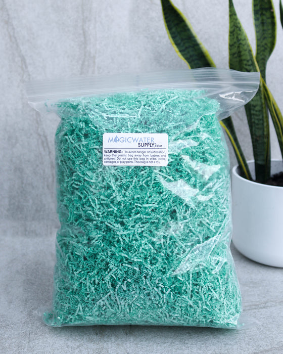 Thin Cut Crinkle Paper Shred Filler (1/2 LB) for Gift Wrapping & Basket Filling - Mint| MagicWater Supply