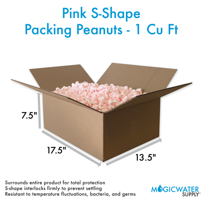 1 Cu Ft Pink Anti Static Packing Peanuts S Shape Loose Fill
